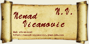 Nenad Vicanović vizit kartica